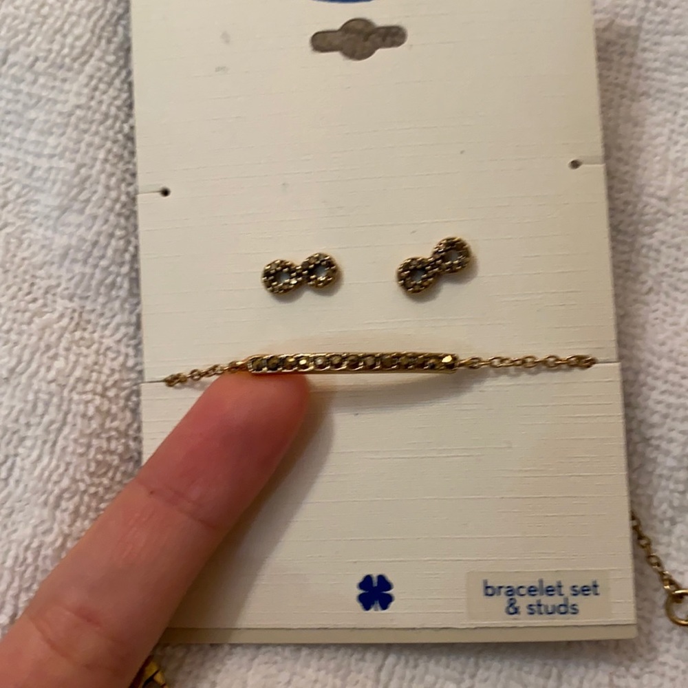 NWT Lucky Brand earrings and bracelet